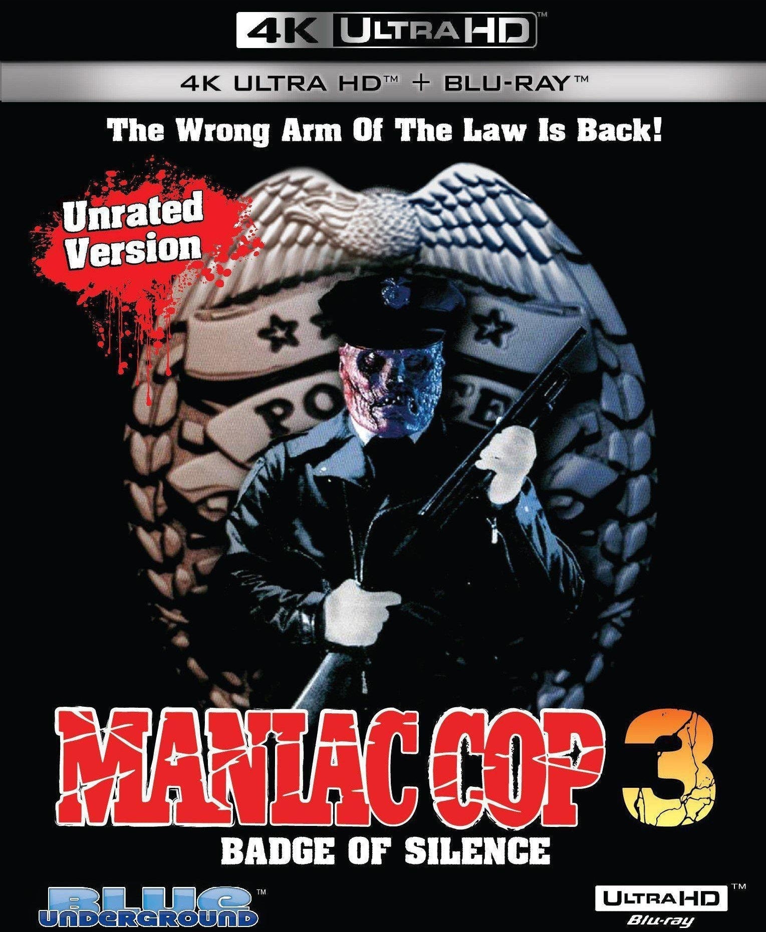 Flix　Of　Ronin　Silence　4K　UHD　(Blu-ray):　Disc　Set　Maniac　3:　Cop　Badge