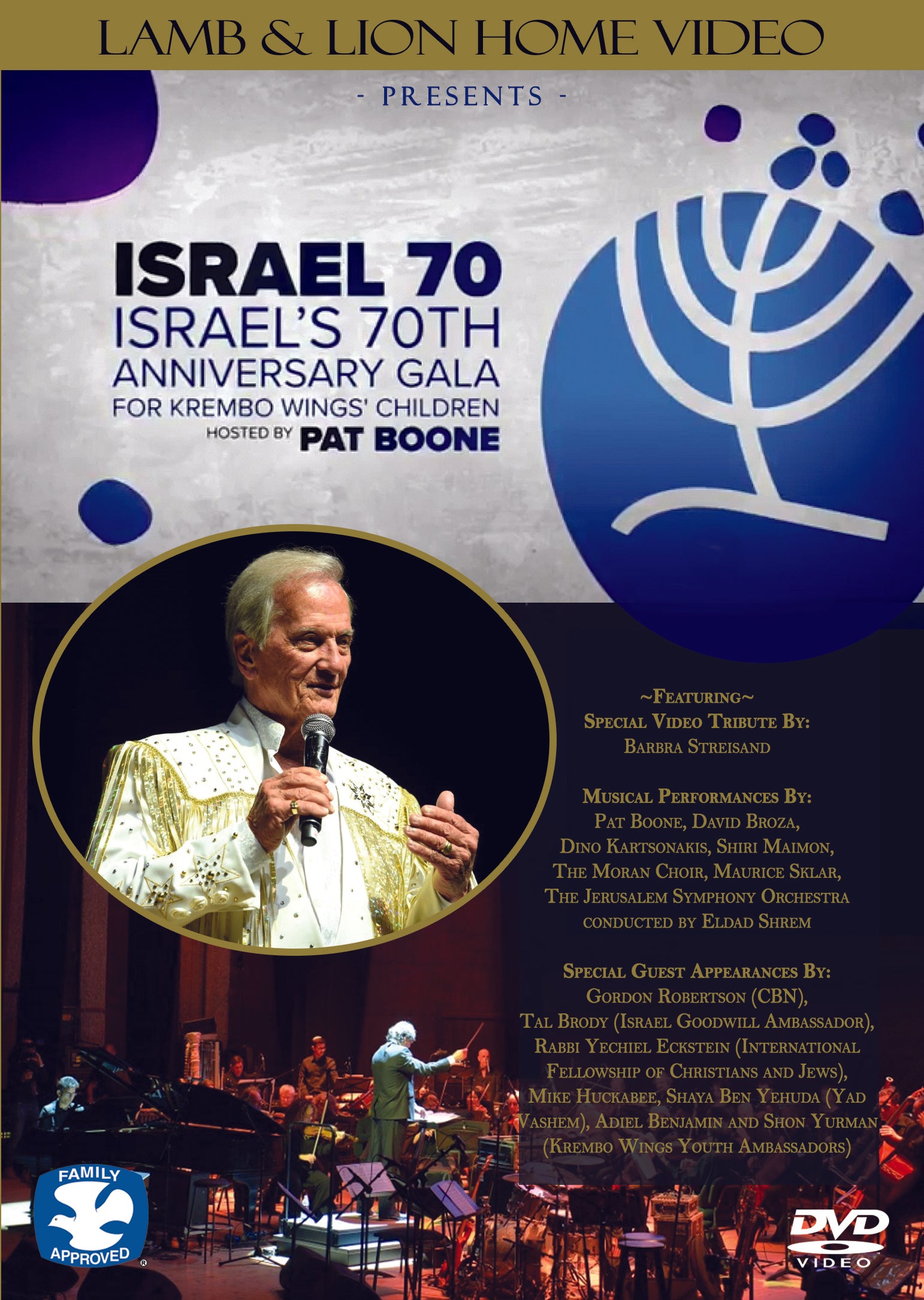 Pat Boone Israel 70 Israel's 70th Anniversary Gala (DVD) Ronin Flix