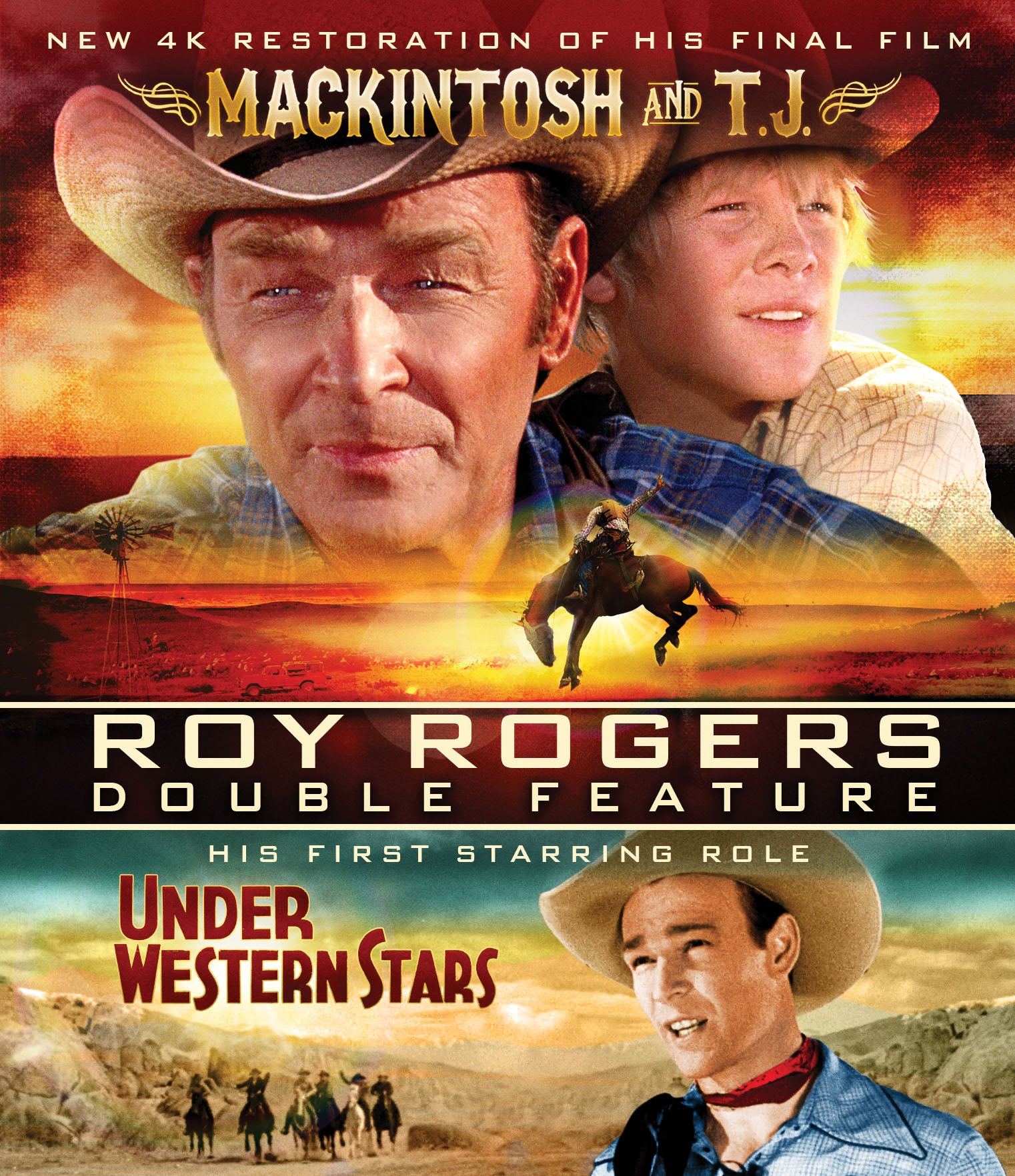 Roy Rogers - His First & Last Double Feature: Under Western Stars + Mackintosh & T.J. (2-Disc Collector's Set) (Blu-ray)