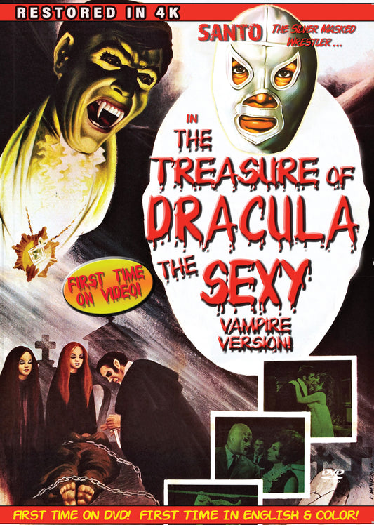 Santo In The Treasure Of Dracula: The Sexy Vampire Version 4k Resoration (In Color) (DVD) 1